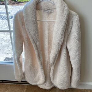 LOFT - Shawl Collar Faux Fur Plush Jacket - XS